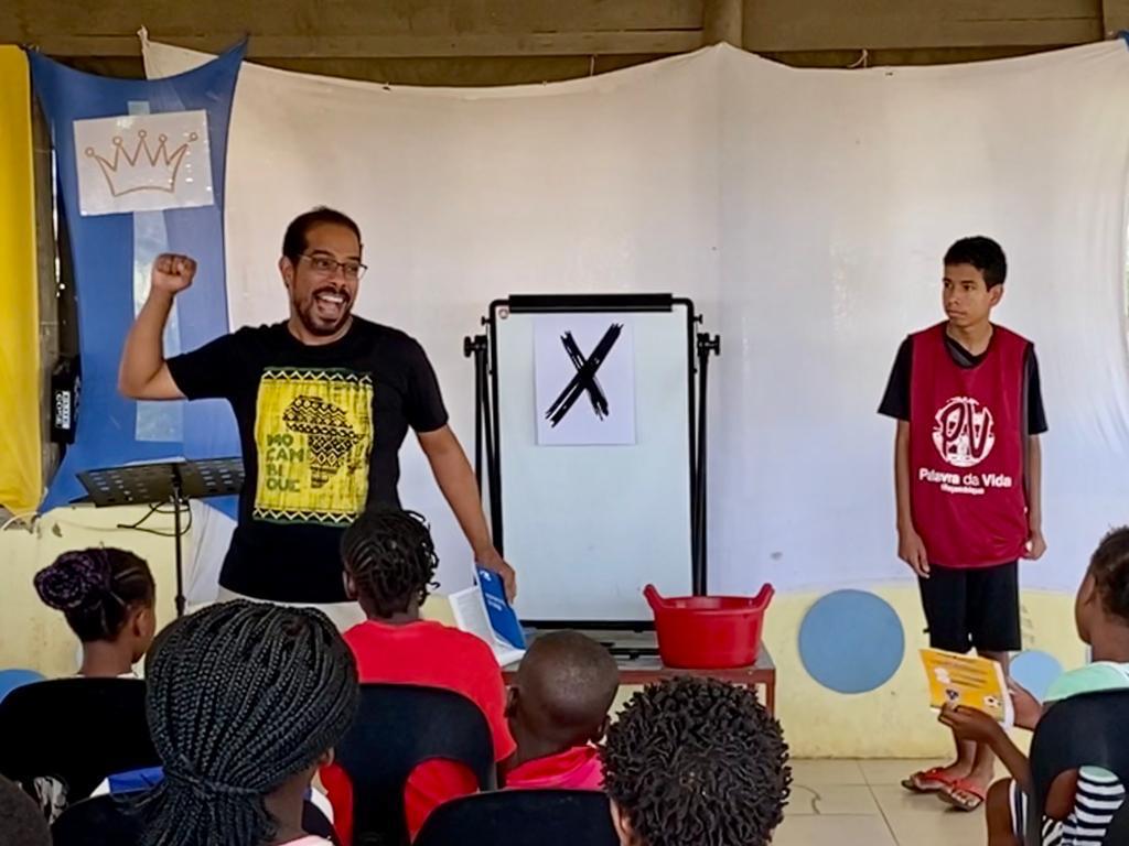 Atividades recreativas no palco